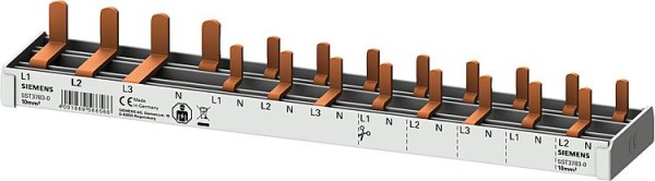Stiftsammelschiene, 10mm² 1x FI 4pol. N-rechts 8x AFDD-LS Siemens 5ST3783-0 (12TE)