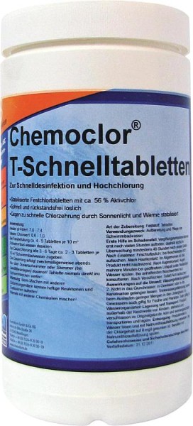 SANIT Chemoclor-Schnelltabletten 1 kg Dose