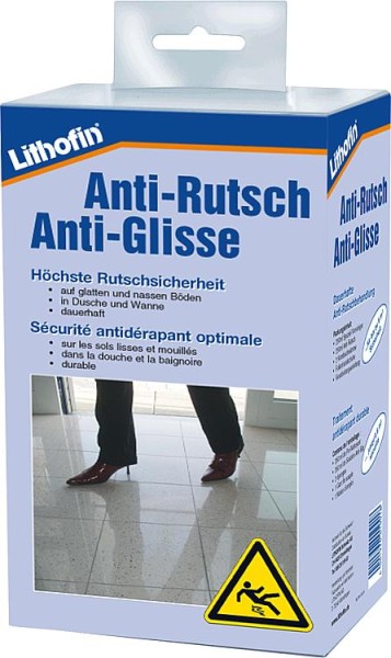 LITHOFIN Anti-Rutsch (5-teilig: Vorreiniger, Antirutschfluid, 2 Schwämme, Handschuhe), 1 Set