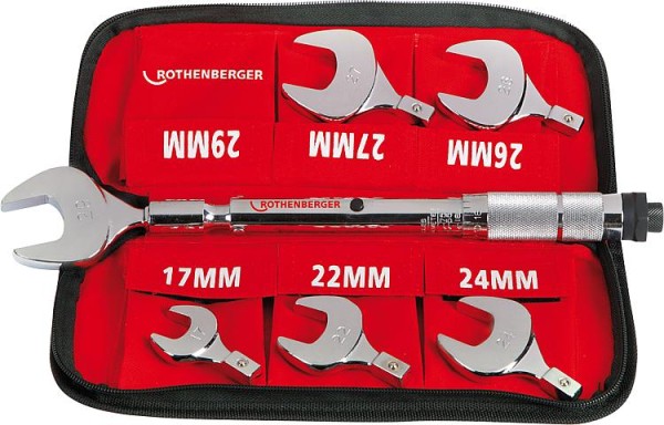 Drehmoment-Gabelschlüssel-Set Rothenberger 17-22-24-26-27-29mm 175001