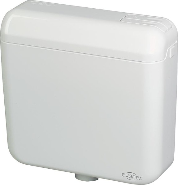Evenes WC Aufputz Spülkasten 2-Mengen weiß Tiefhängend 420 x 390 x 135 mm
