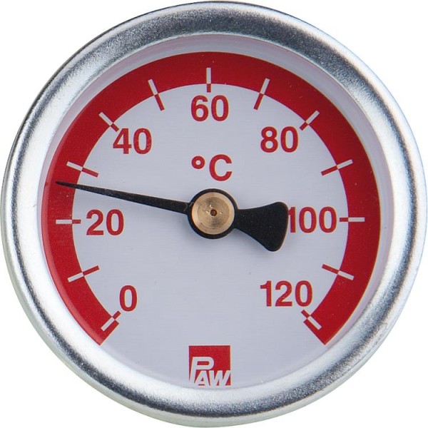 PAW Ersatz Thermometer neue Ausführung ab 07/2010 Drm. 50mm - Rot