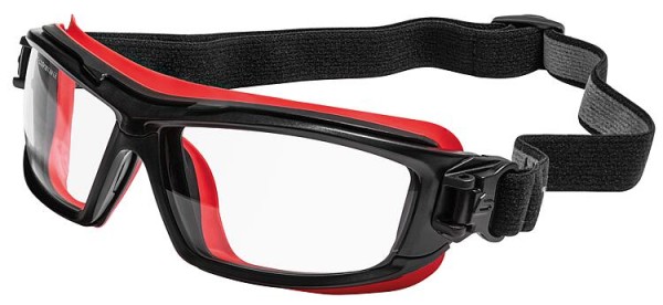 Schutzbrille ULTIM8 mit Kopfband Schwarz/Rot, ULTIPSI