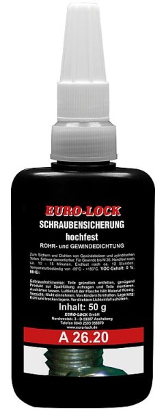 Schraubensicherung hochfest EURO-LOCK A 26.20 50g Dosierflasche