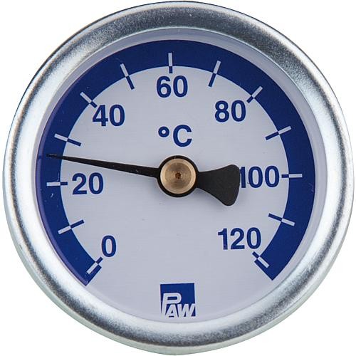 PAW Ersatz Thermometer neue Ausführung ab 07/2010 Drm. 50mm - Blau