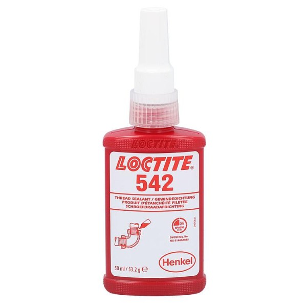 Loctite 542 Gewindedichtung 50 ml DVGW mit Sicherungswirkung mittelfest