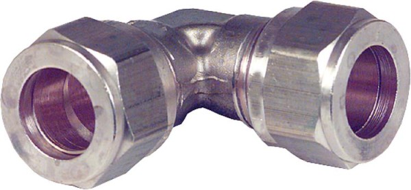 Klemmringverschraubung Messing Winkel, 14x14mm