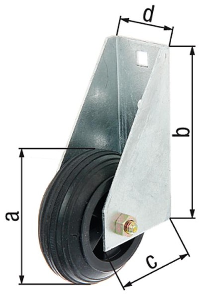 Torlaufrolle,für schwere Tore, d=80mm,feuerverzinkt