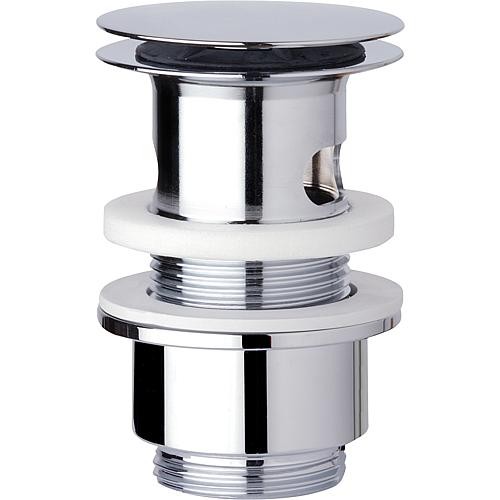 Klicker Schaftventil o.Überlauf DN 32 (11/4''), mit großer Abdeckplatte 63mm
