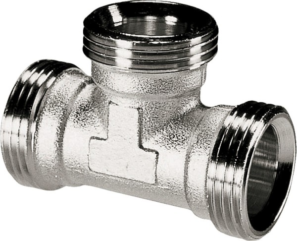T-Stück AG x AG x AG 3 x Eurokonus vernickelt 3/4"