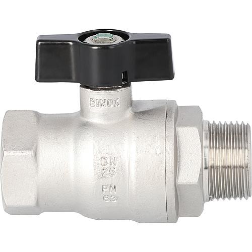 Edelstahlkugelhahn 1/4" AG/IG mit Flügelgriff