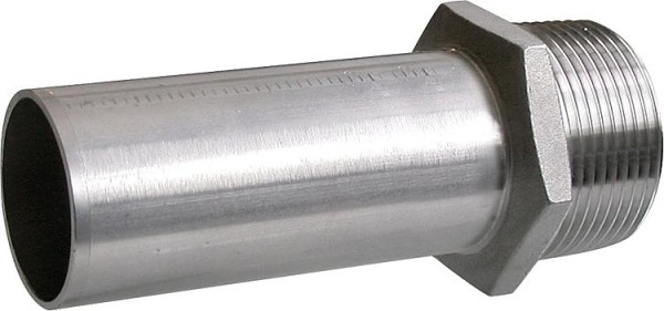 Absatznippel mit AG Edelstahl 15mm x DN 15 (1/2")