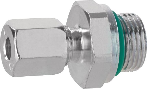 Schneidring Verschraubung 12 mm x 3/8" zyl. mit O-Ring + MS-SR kurze Ausführung