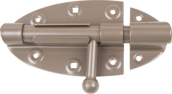 Bolzenriegel DURAVIS® 112 x 72 ? 16 mm, mit flachem Griff, Material: Stahl, blau verzinkt, Oberfläch