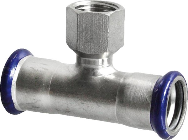 Edelstahl-Pressfitting M-Kontur T-Stück mit IG, 18-1/2-18