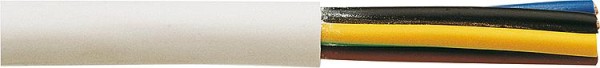 Kunststoffisolierte Leitung H05VV-F, 2 x 1,5, ws, Rolle a 100m