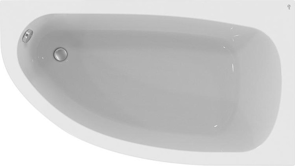 Raumspar-Badewanne ERUN links BxHxT:1600/900x465x285mm Acryl,weiß