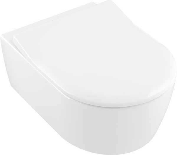 Villeroy & Boch Avento Wandtiefspül WC+ WC-Sitz Slim-Seat Sofclose, weiß 5656RS01