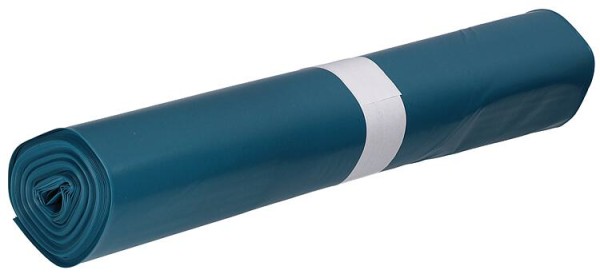 Abfallsäcke aus Recycling-LDPE geeignet für 120 l Behälter, 950 x 1250 mm blau, VPE 10 Stück