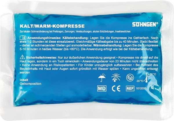 Thermo-Kalt/Warm-Kompresse klein 8 x 13 cm