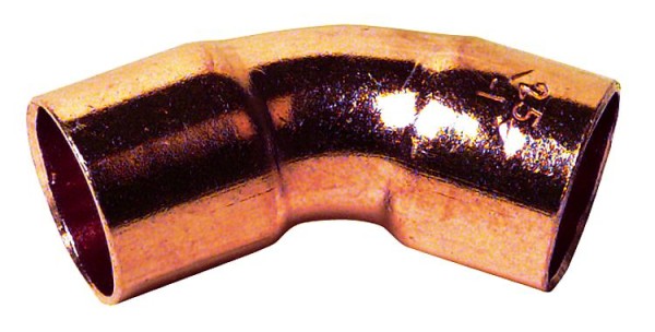 Kupferlötfitting 5041 Bogen 45°, 15 mm Kupfer