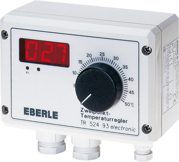 Eberle Temperaturregler Typ TR 524 93, digit. Anzeige 0 ... 50°C
