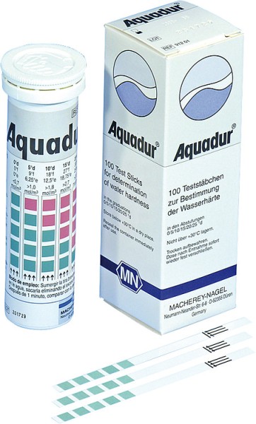 Teststäbchen Aquadur zur Bestimmung der Wasserhärte 3.5.10.15.20.25 d 100 Teststab