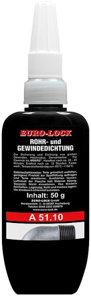Rohr- und Gewindedichtung niedrigfest, EURO-LOCK A 51.10 50g Dosierflasche