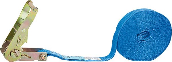 Verzurrgurt, Einteilig, Typ 1000 DIN 60060 / VDI 2700-2702 Blau, Gurt 25 mm, Länge 6 meter Zurrgurt