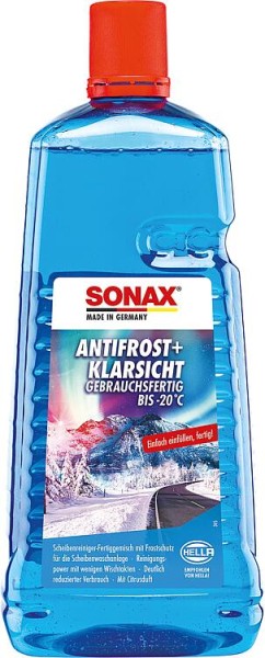 Winterscheibenreiniger SONAX AntiFrost + KlarSicht gebrauchsfertig bis -20°C Citrus 2l Flasche