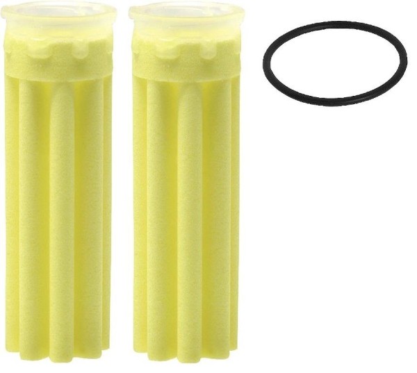 Kunststofffilter gelb 2 Stück HEIZÖLFILTER EINSATZ SIKU Sinter STERN 50 µm 