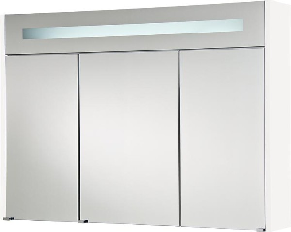 Spiegelschrank m. bel. Blende weiß Hochglanz 3 Türen 1050x750x188mm