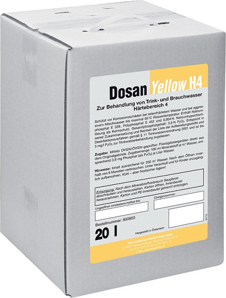 BWG Wasserchemie Dosan H4 20 kg Härtebereich 4=(ab 21 dH) Yellow