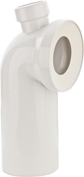 Sanit WC-Anschlussbogen 90° DN 100 mit zusätzlichen Stutzen DN40/DN50, weiß-alpin