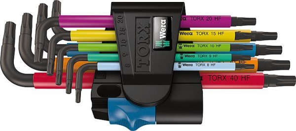 Torxschlüsselsatz WERA 9-teilig, farblich T9 - T40 Torx® Torx Schlüssel Set 967 Multicolor