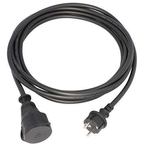 Verlängerungskabel Gummi H07RN-F 3x1,5mm², 5m, schwarz