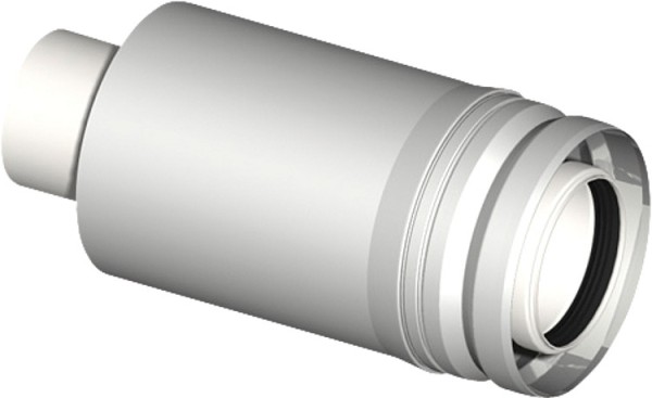Kunststoff Abgassystem Übergangsrohr kürzbar DN080/125 LAS Aussenwand