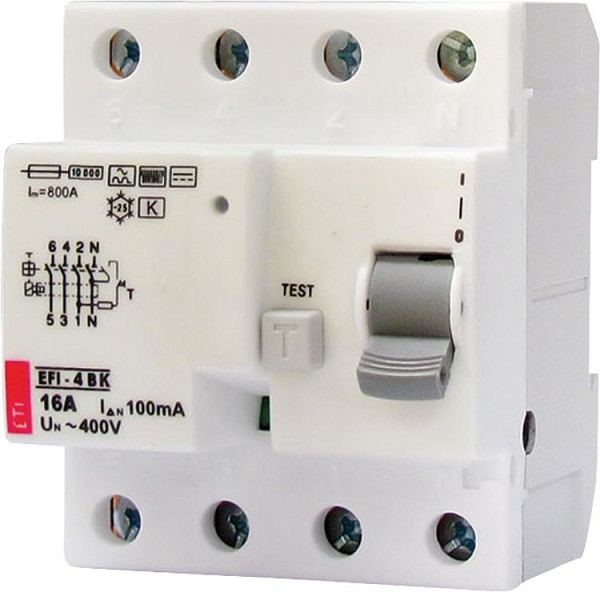 FI-Schalter EFI-4B, 4-polig, 63A,300mA,Typ B, kurzzeit- verzögert