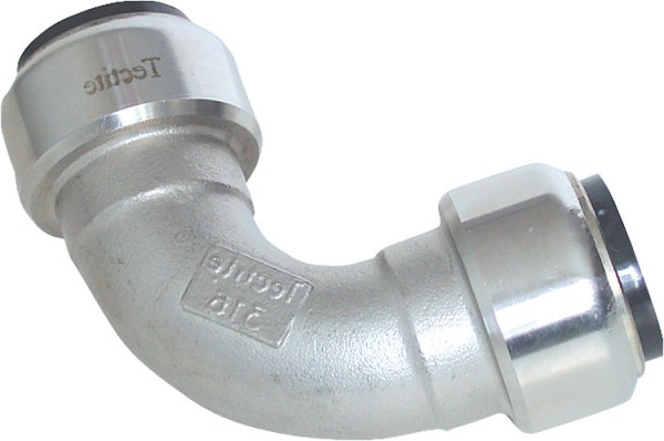 Edelstahl-Steckfitting Bogen 90° (i/i) 18 mm