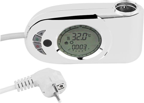 Raumtemperaturregler MUSA für Badheizkörper max. 2000W, Farbe: Weiß