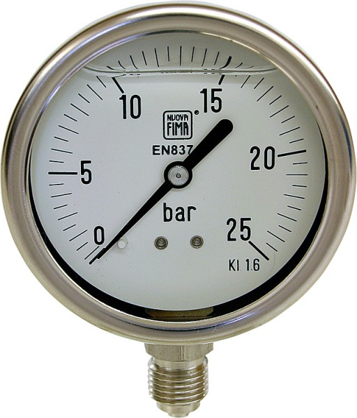 GLyzerin-Manometer Chemie 63 mm G 1/4 A, Radial 0-1,6bar