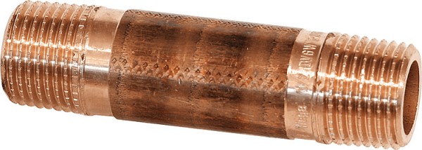Rotguss-Gewindefitting Rohrdoppelnippel Typ 3530 1/2"x 80 mm