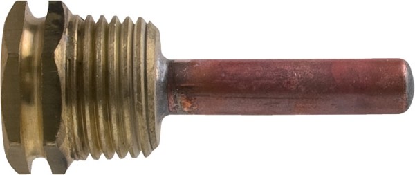 Tauchhülse 1/2" Messing DN 7 x 8mm Rohrlänge 50mm Kupfer