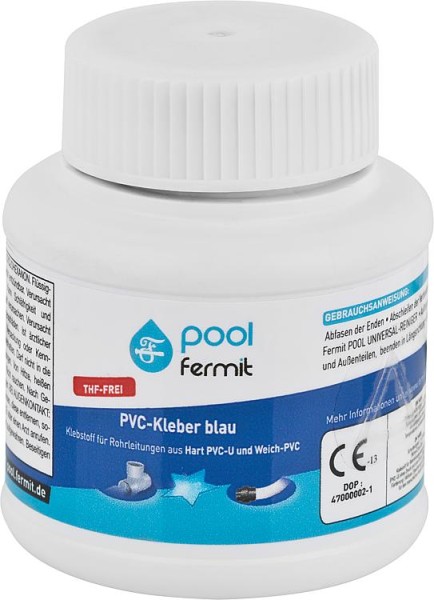 fermit PVC-Kleber 125ml mit Pinsel blau