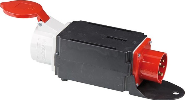 CEE-Adapter 16/32 Eing.:CEE-Stecker 16A Ausg.:CEE-Kupplung 32A