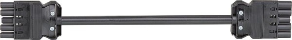 Verbindungsleit. Wieland GST18i5 5,0m, schwarz, H05VV-F 5G2,5mm² 5-polig, Buchse - Stecker