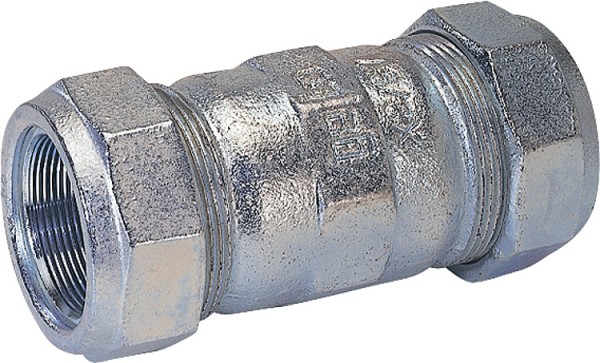 Gebo Temperguss Klemmverbinder (i/i) Gas PN 4, Wasser PN 16, Typ O 1" (33,7) Muffe Verbinder