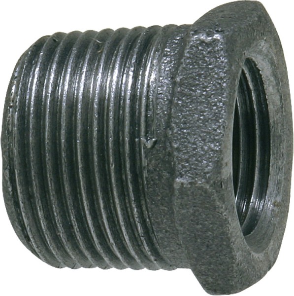 Tempergussfitting, schwarz Reduktionsstück, 2" x 1" (a/i) Typ 241