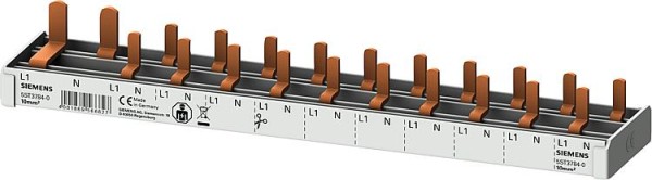 Stiftsammelschiene, 10mm² 1x FI 2pol. N-rechts 10x AFDD-LS Siemens 5ST3784-0 (12TE)