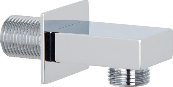 Design Wandanschlussbogen rechteckige Ausführung DN15 (1/2'') chrom
